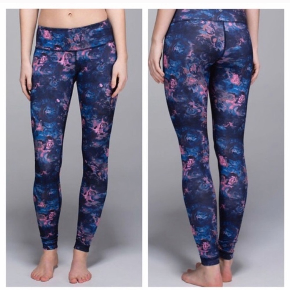 NWOT Lululemon LEGGINGS wunder under moody mirage bark style full length